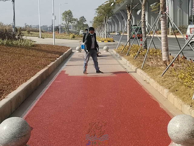 广州增城松田学院透水混凝土项目
