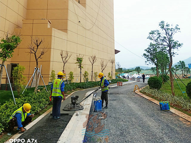 广州泰和医院透水混凝土地坪项目