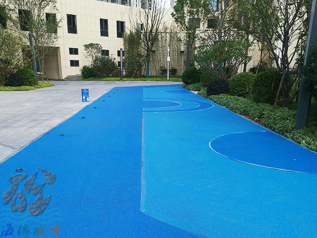 惠州花园蓝色透水混凝土项目